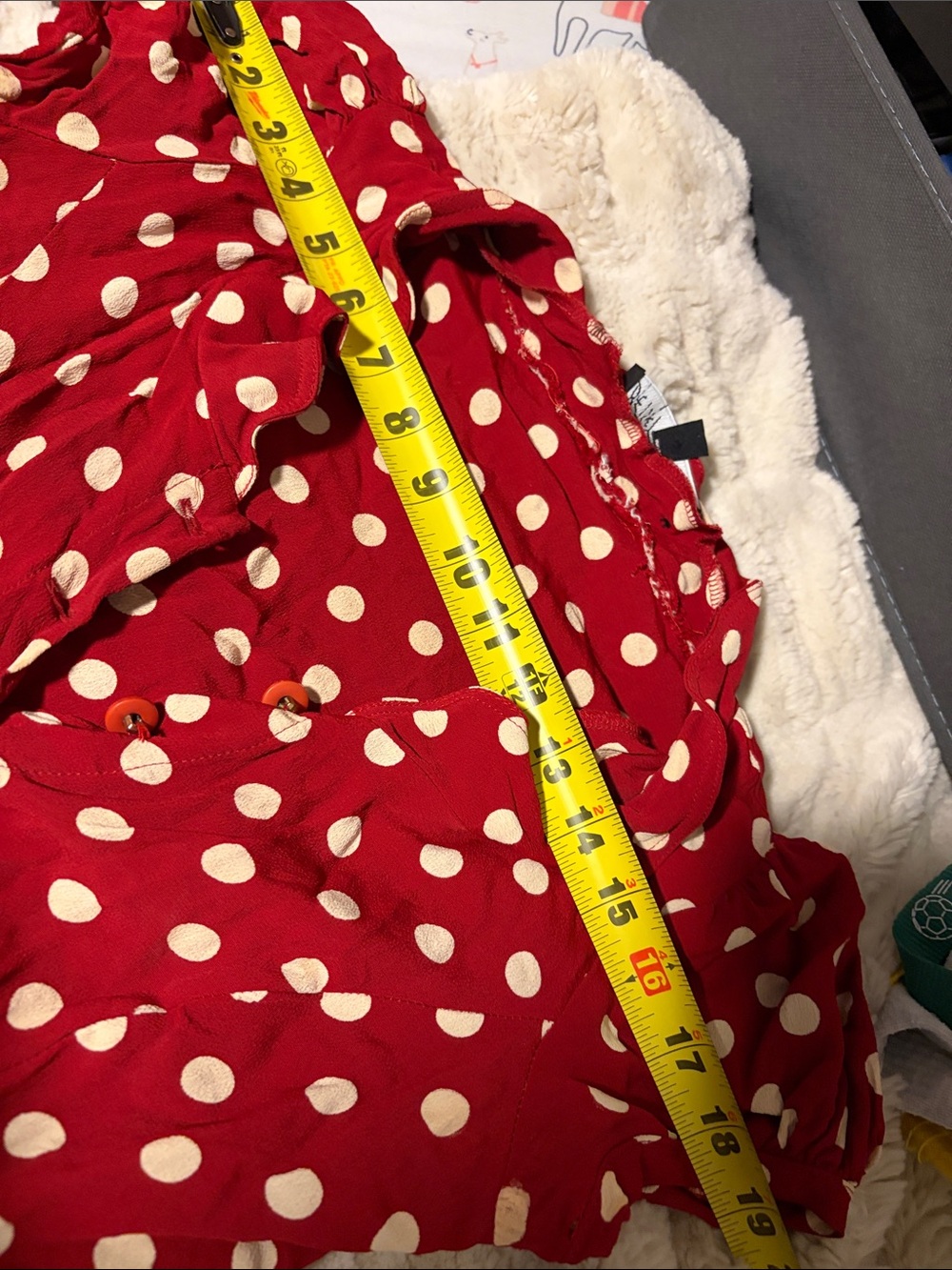 Betsey Johnson Red and White Polka Dot Fit-and-Flare Dress - Picture 9 of 9